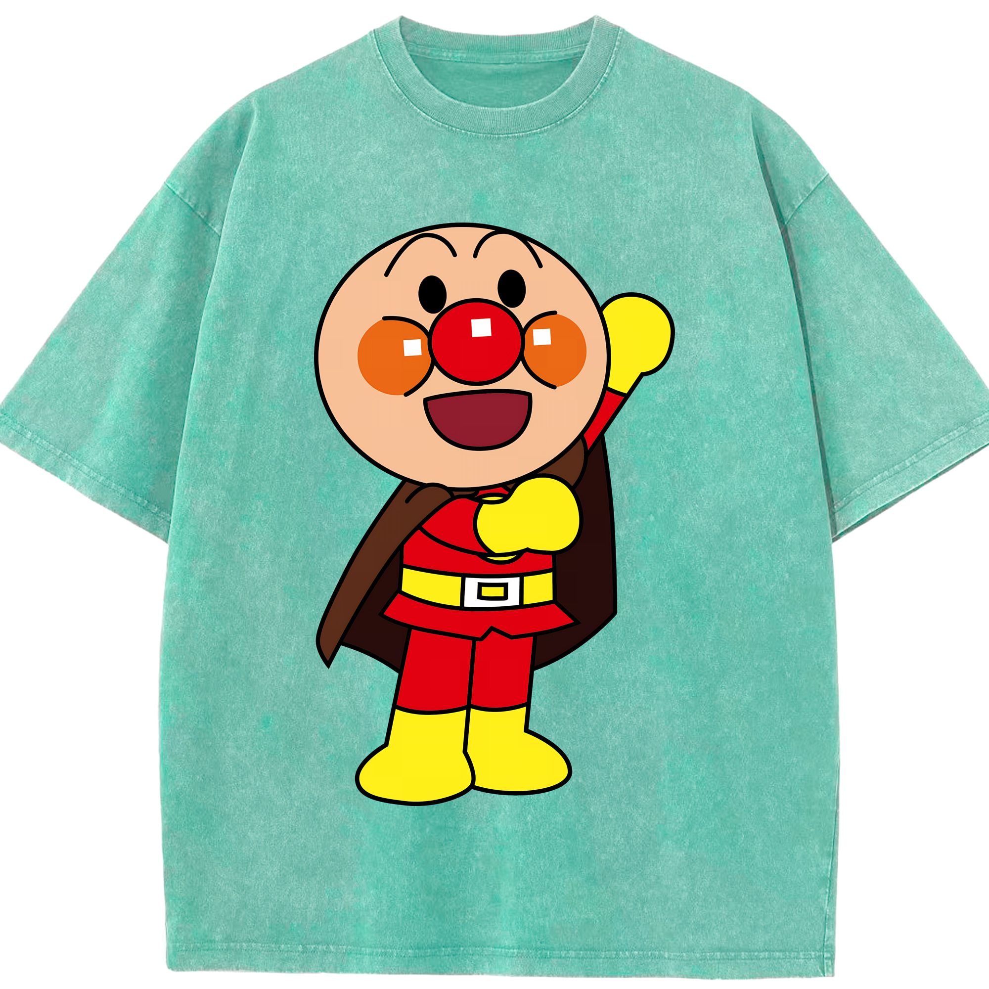 （画像用） アンパンマン Anpanman 綿100% ヴィンテージ風 半袖Tシャツ（フロントプリント）